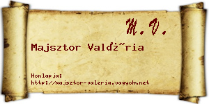 Majsztor Valéria névjegykártya